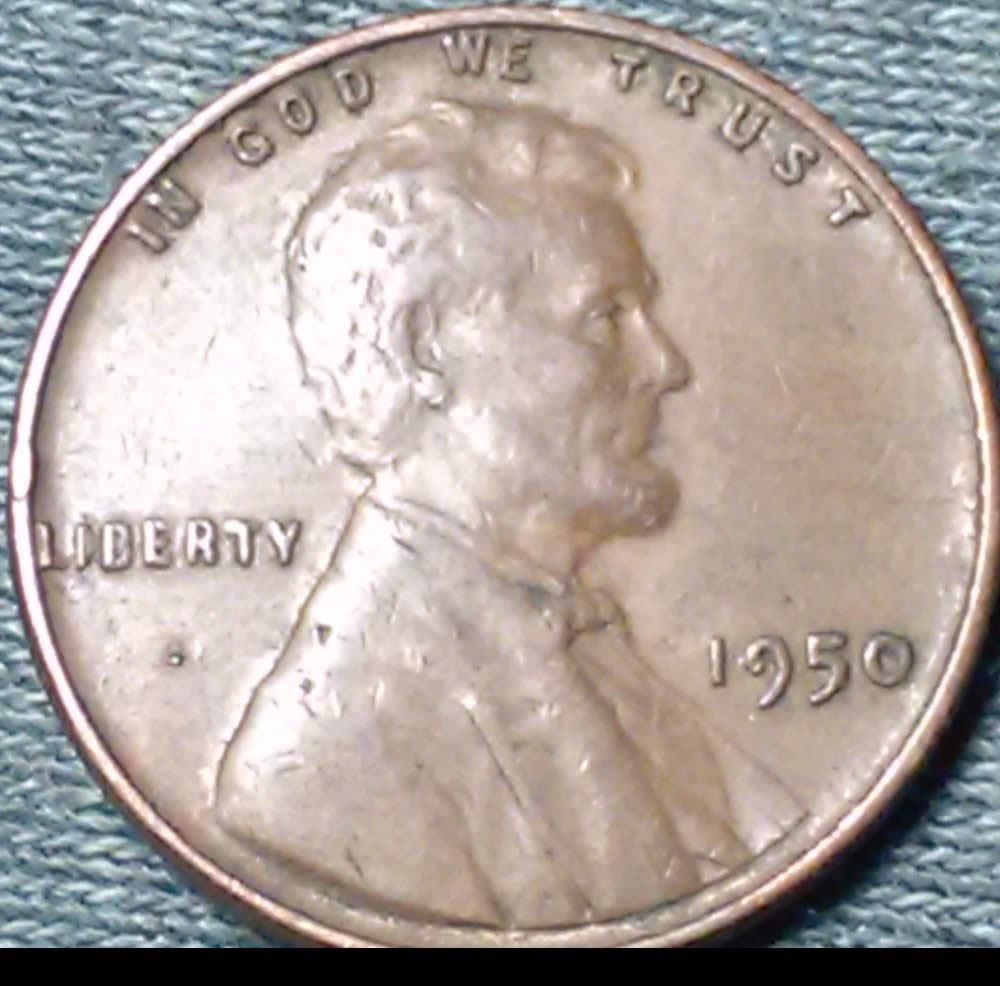 1950-P-Lincoln-Wheat-Cent-With-Die-Chip-In-